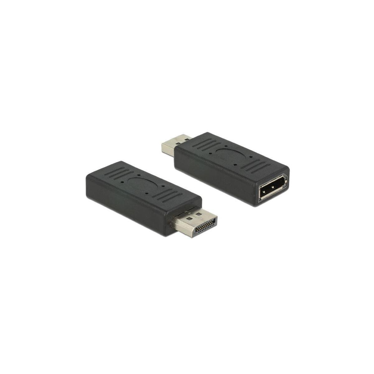 Due adattatori per porta display neri. Uno ha un connettore per porta display, l'altro una porta HDMI.