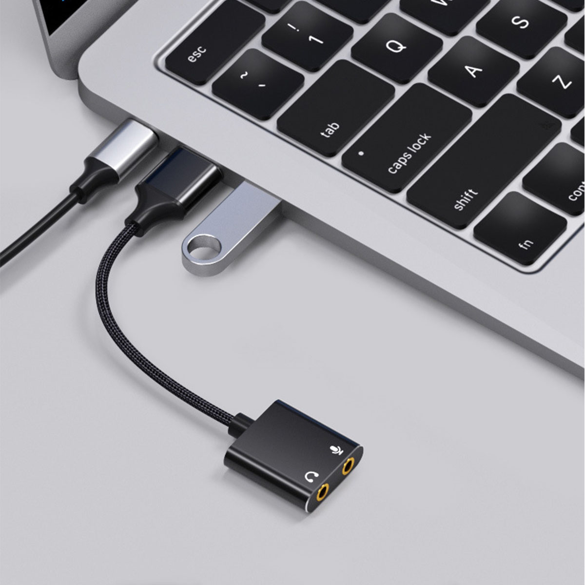 BRIGHTAKE USB Sound!, - Laptop USB-Soundkarte für PC, Soundkarte & PS4 Kristallklarer