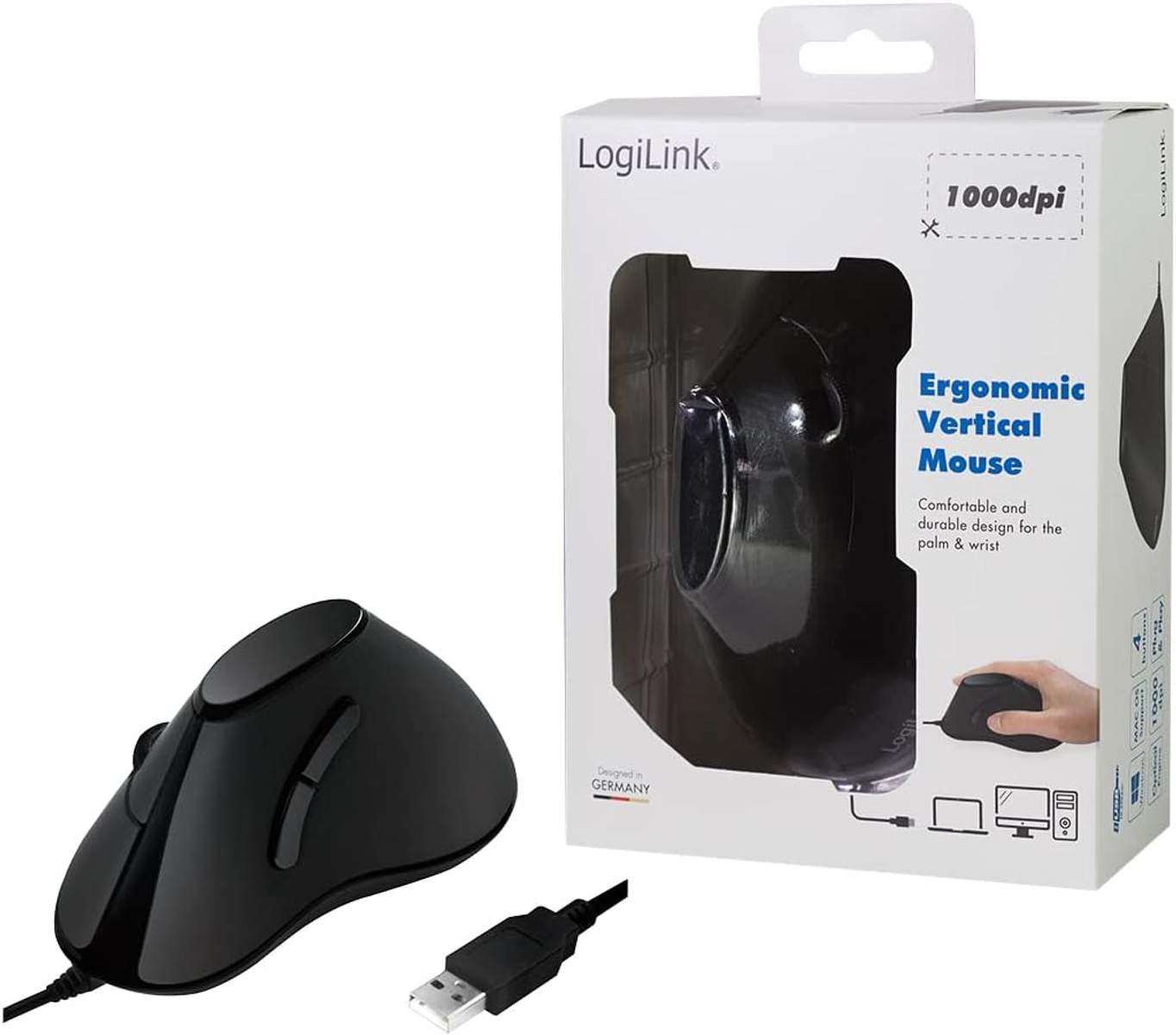 & LOGILINK Trackballs, Computer Mäuse ID0158 Schwarz