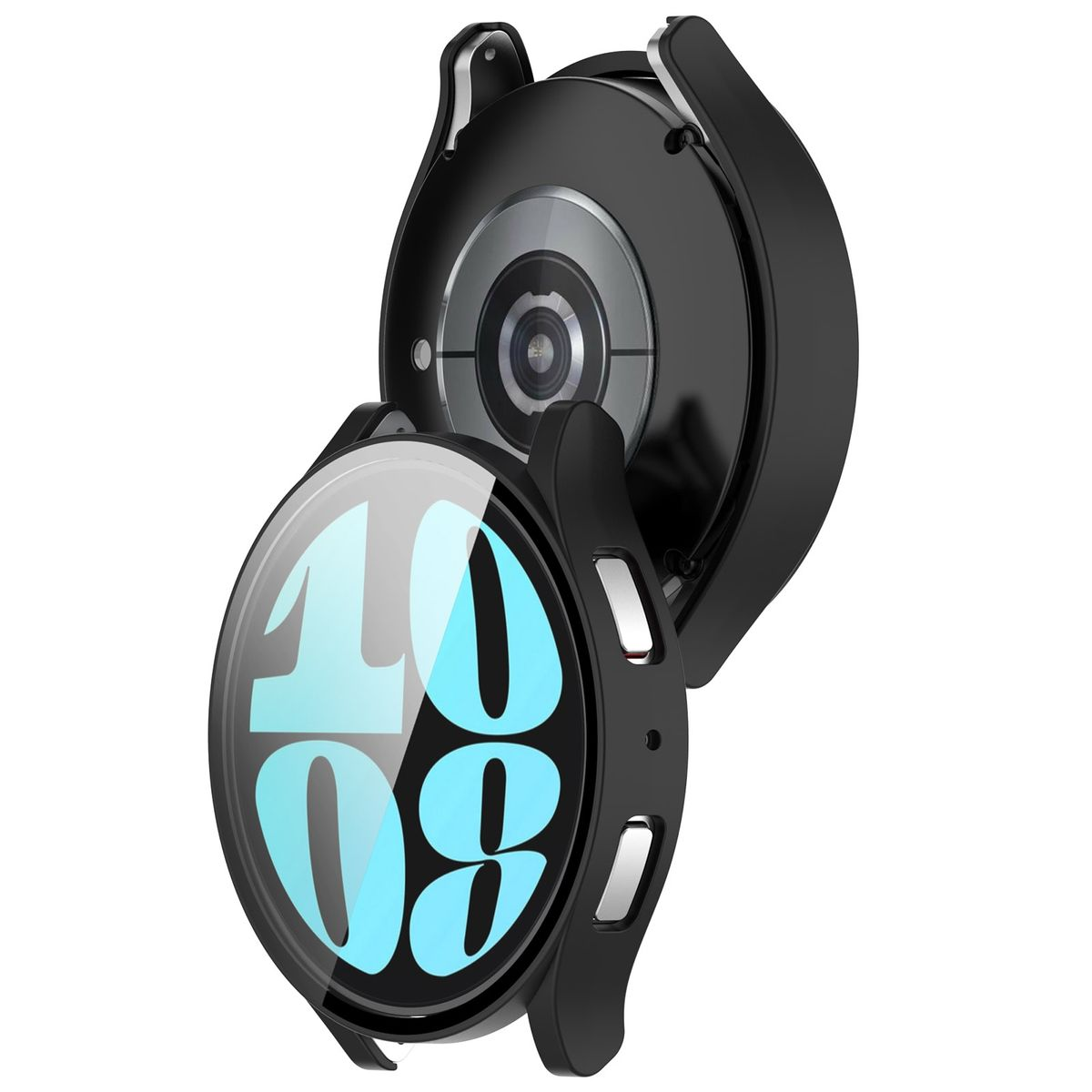 Smartwatchhülle(für Samsung Glas Schutz Folie Hülle und Grad 44mm) Galaxy aus Watch Hart H9 360 Panzer WIGENTO 6