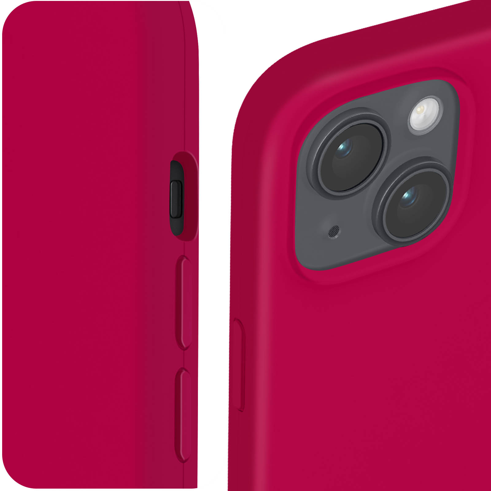 Fuchsienrot Soft Series, iPhone 15 Plus, AVIZAR Apple, Touch Backcover,