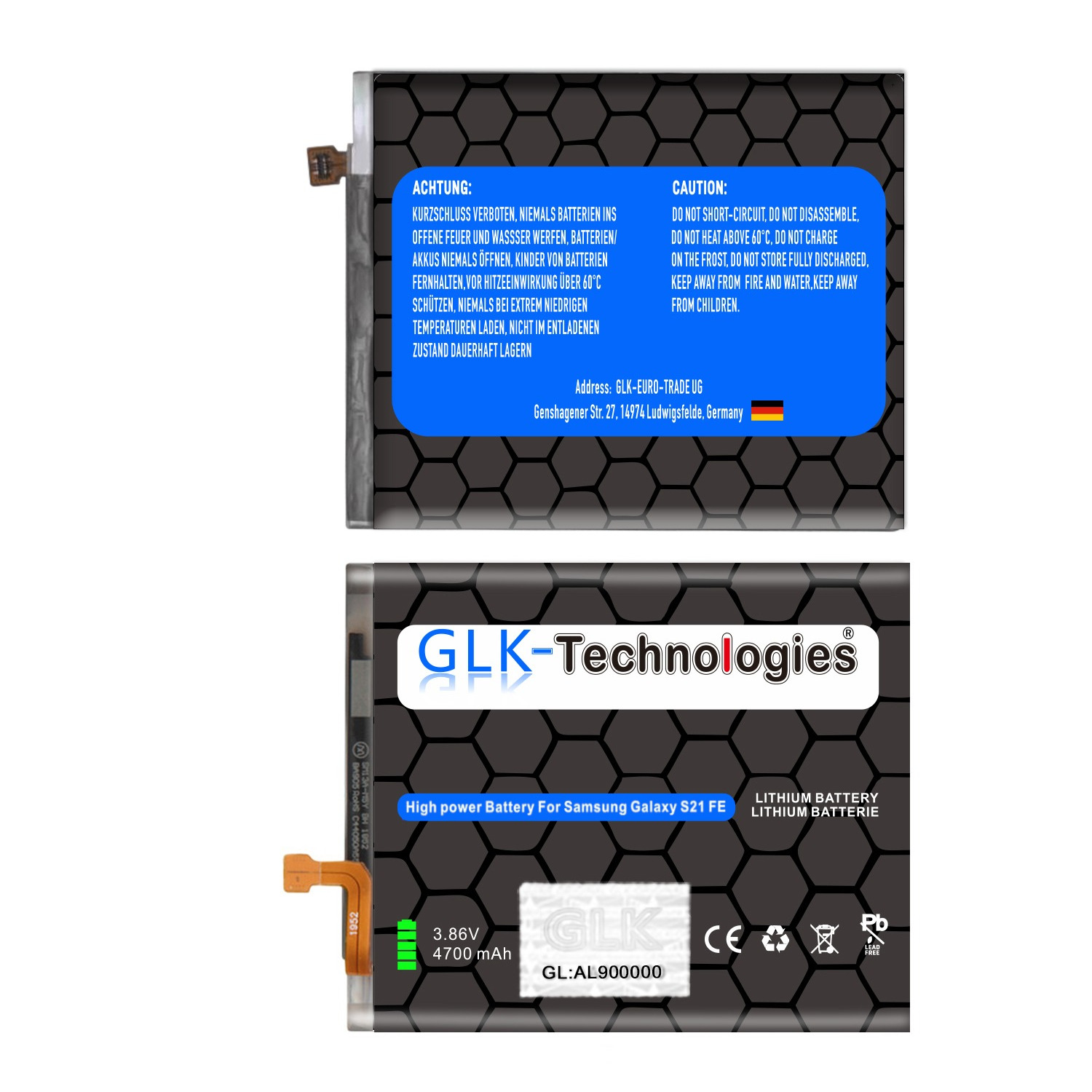 Werkzeug 4700mAh Akku, GLK-TECHNOLOGIES Set FE SM-G990 S21 PROFI Smartphone 5G 4700mAh inkl. EB-BG990ABY Samsung Lithium-Ionen-Akku Galaxy