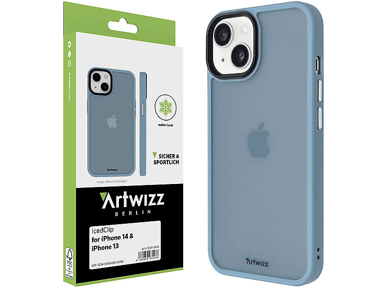 ARTWIZZ IcedClip, Backcover, Apple, iPhone 14, Blau