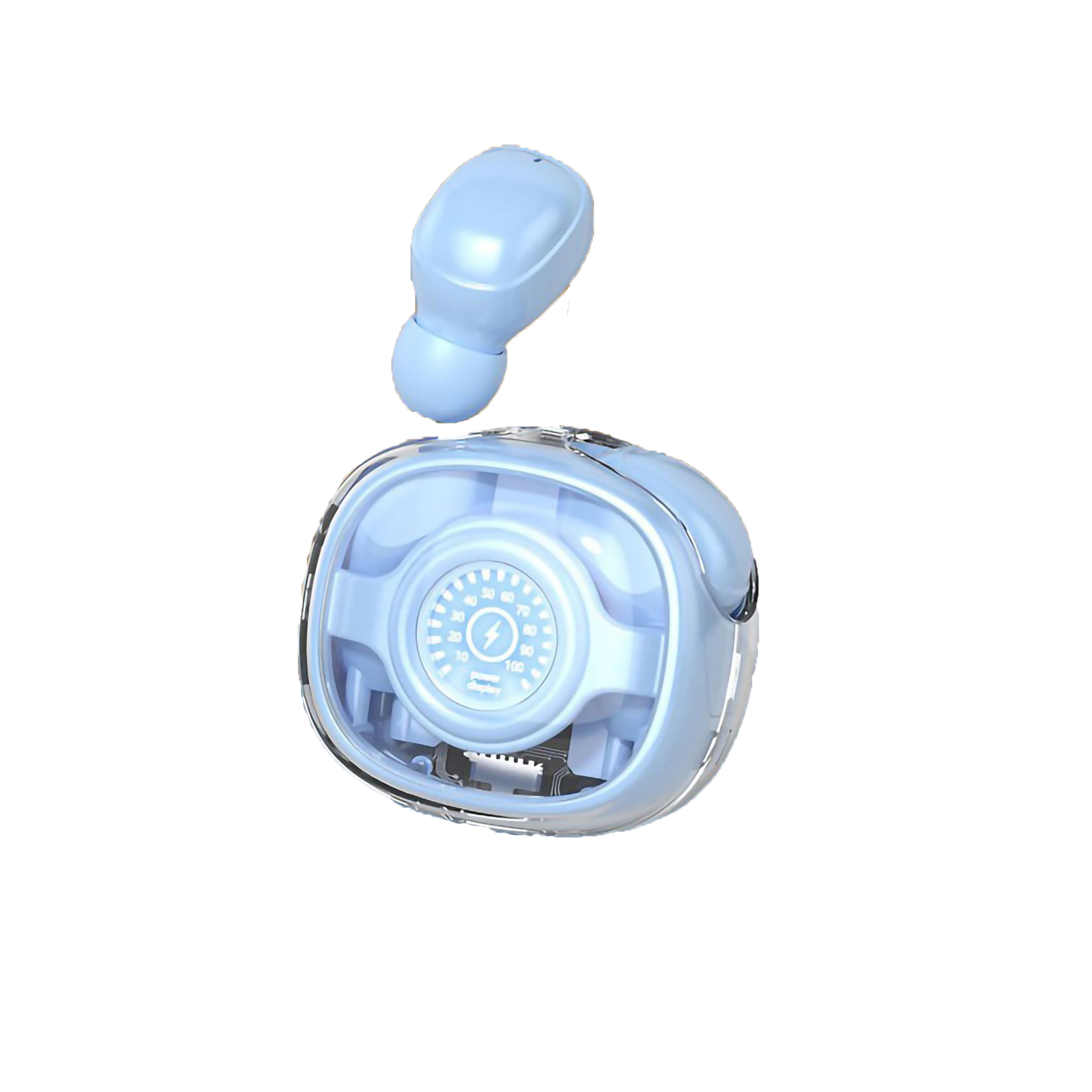 Digital In-ear im Kopfhörer, Bluetooth Mini blau Kopfhörer Bluetooth drahtlose Ohr Sport Display Bluetooth Kopfhörer, blau SYNTEK