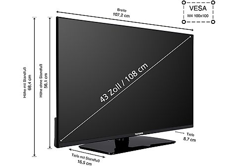 TELEFUNKEN XF43AN750M LED TV (Flat, 43 Zoll / 108 cm, Full-HD, SMART TV) |  MediaMarkt