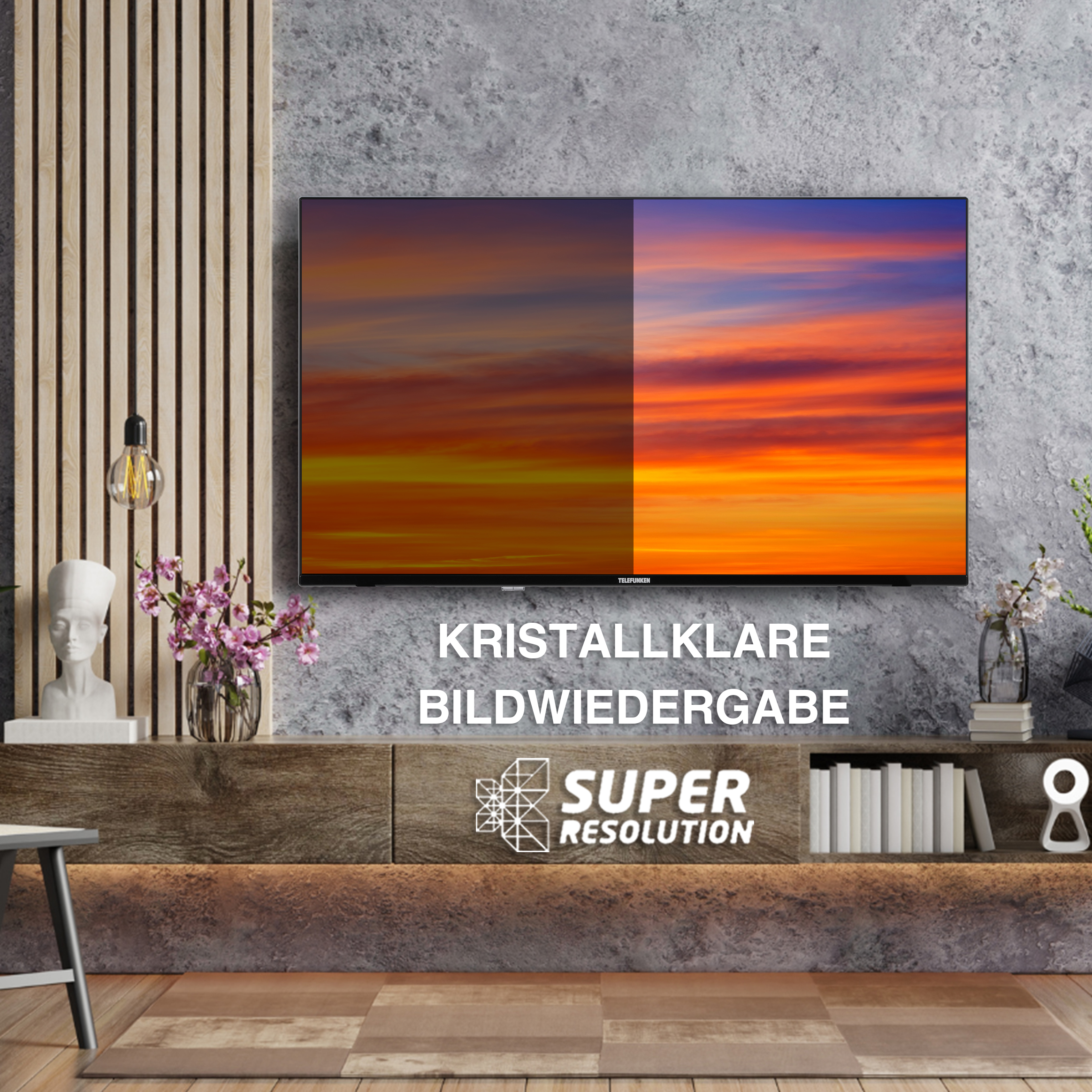 139 SMART LED 4K, (Flat, 55 TELEFUNKEN TV) / Zoll XU55GA660S UHD cm, TV