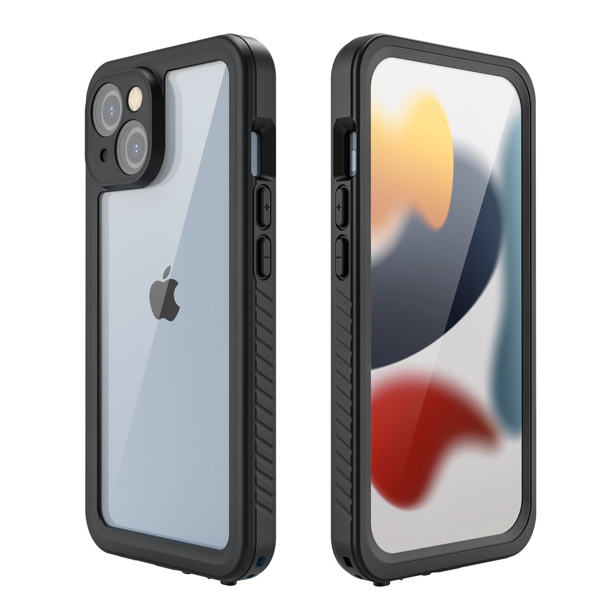 iPhone 360 Cover, Apple, Full Wasserdichte Schwarz Body 15, Full Grad Hülle, WIGENTO