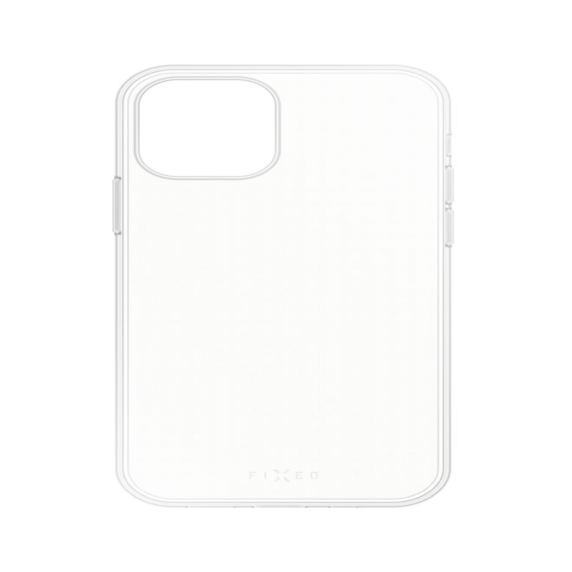 Transparente Handyhülle. Es ist eine transparente Hülle mit einem Ausschnitt für die Kamera.