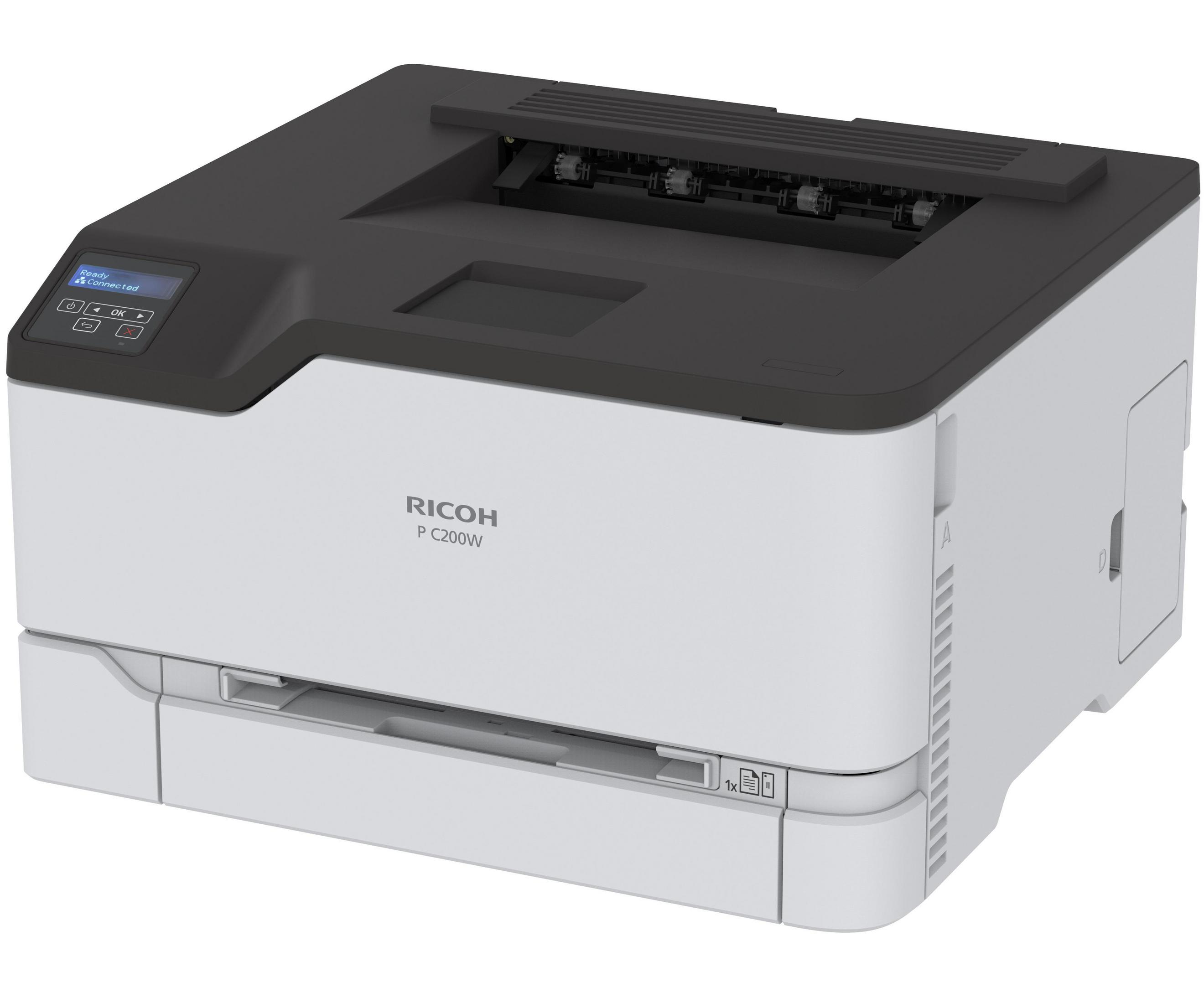 RICOH P Druck C200W Laserstrahlscannen, Netzwerkfähig Laserdrucker WLAN elektrofotografischer