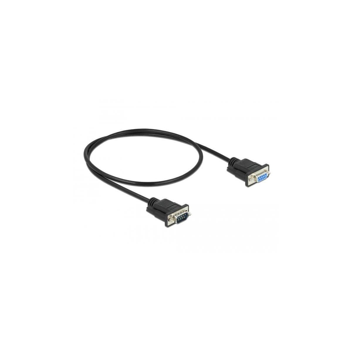 Czarny kabel z dwoma złączami, na białym tle.