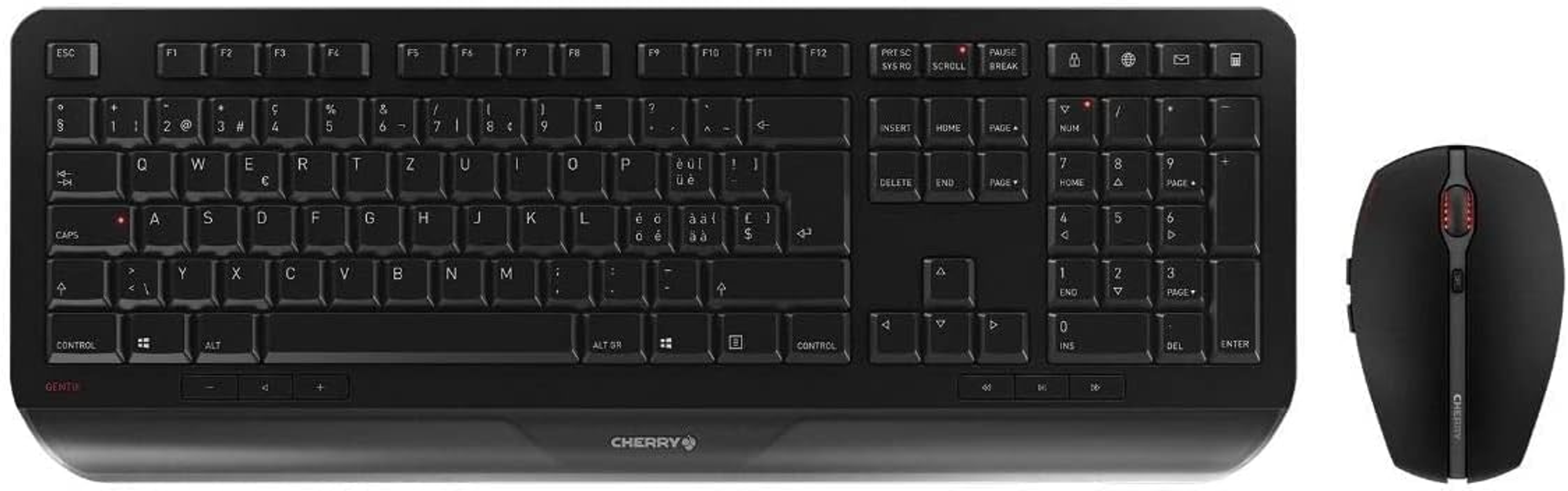 CHERRY W125866313, Tastatur Maus Schwarz Set