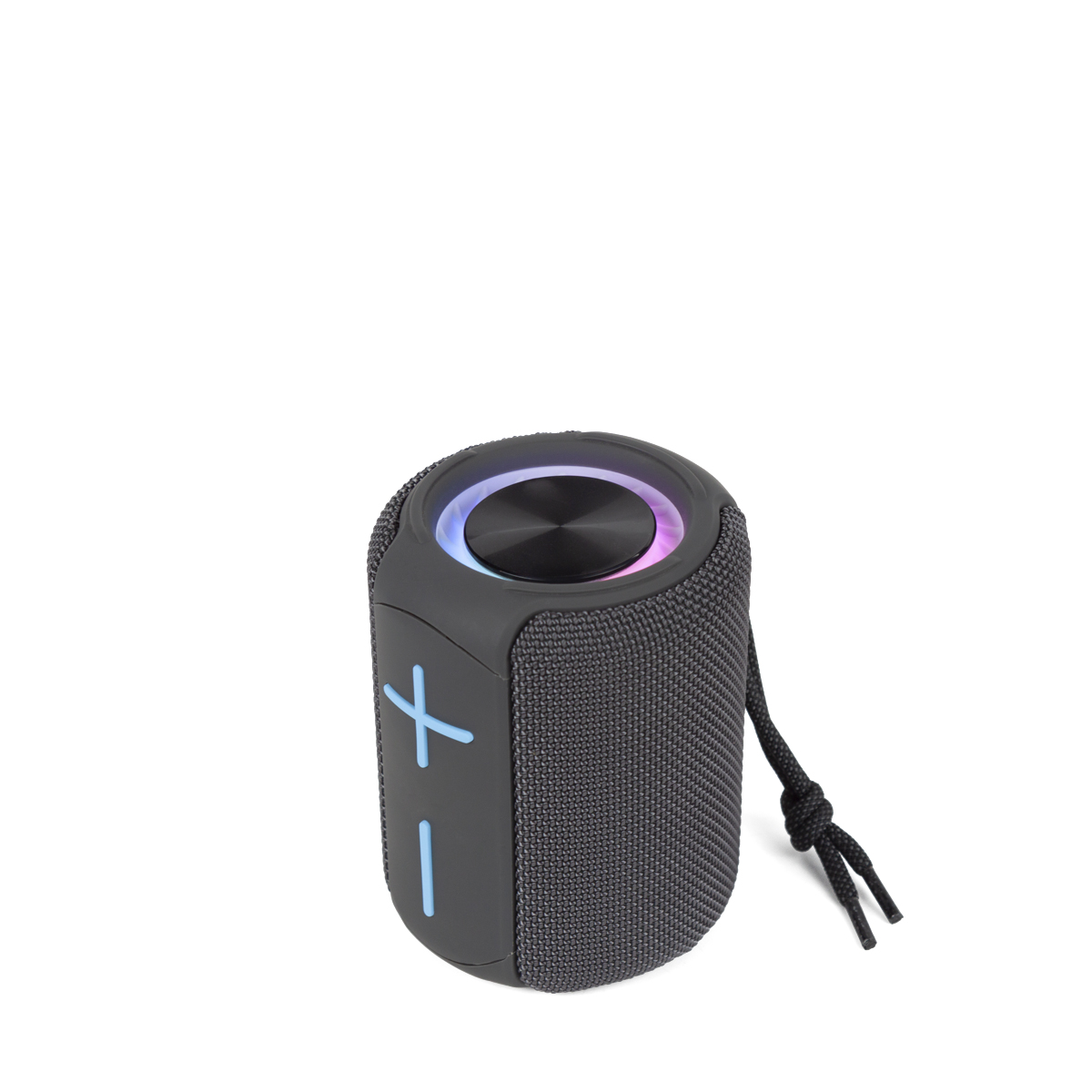 PRIXTON Beat Box Gray&Blue Bluetooth-Lautsprecher, Schwarz