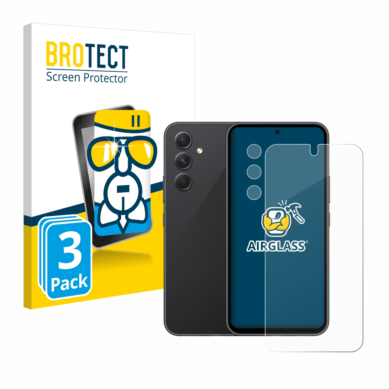 Galaxy 3x Airglass Schutzfolie(für A54 BROTECT Samsung 5G) klare