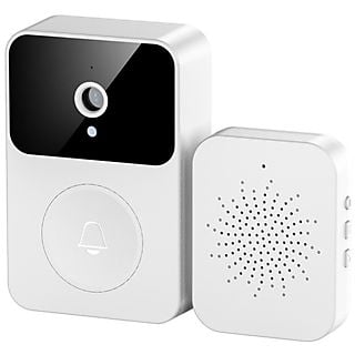 Teléfono visual de la puerta  - Timbre visual inteligente sistema de videoportero inalámbrico de vigilancia a distancia SYNTEK, blanco