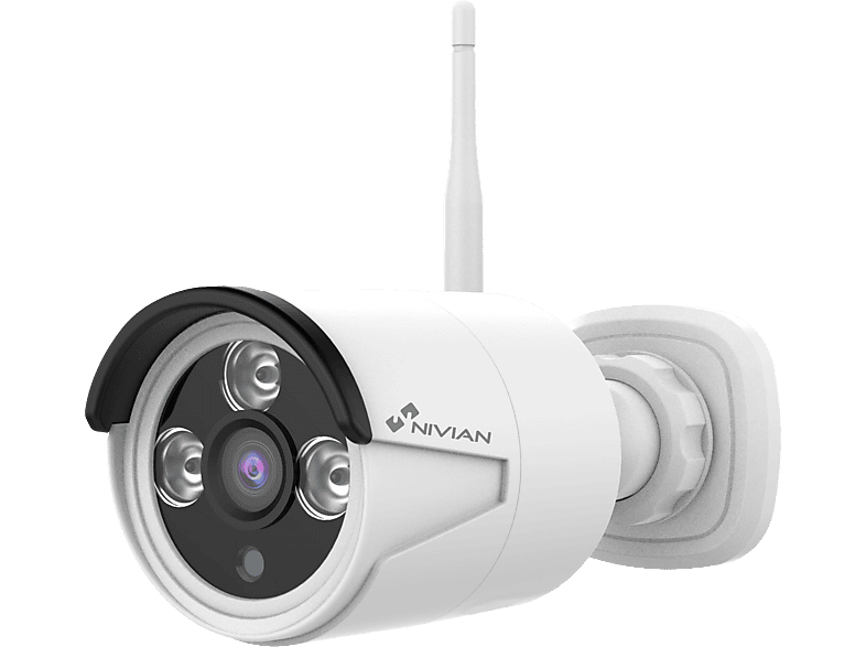 Sistema de videovigilancia CCTV - Kit de videovigilancia Wifi, 2K, 4  canales, incluye 4 cámaras disco duro 1TB Nivian NIVIAN, Función de visión  nocturna, Blanco