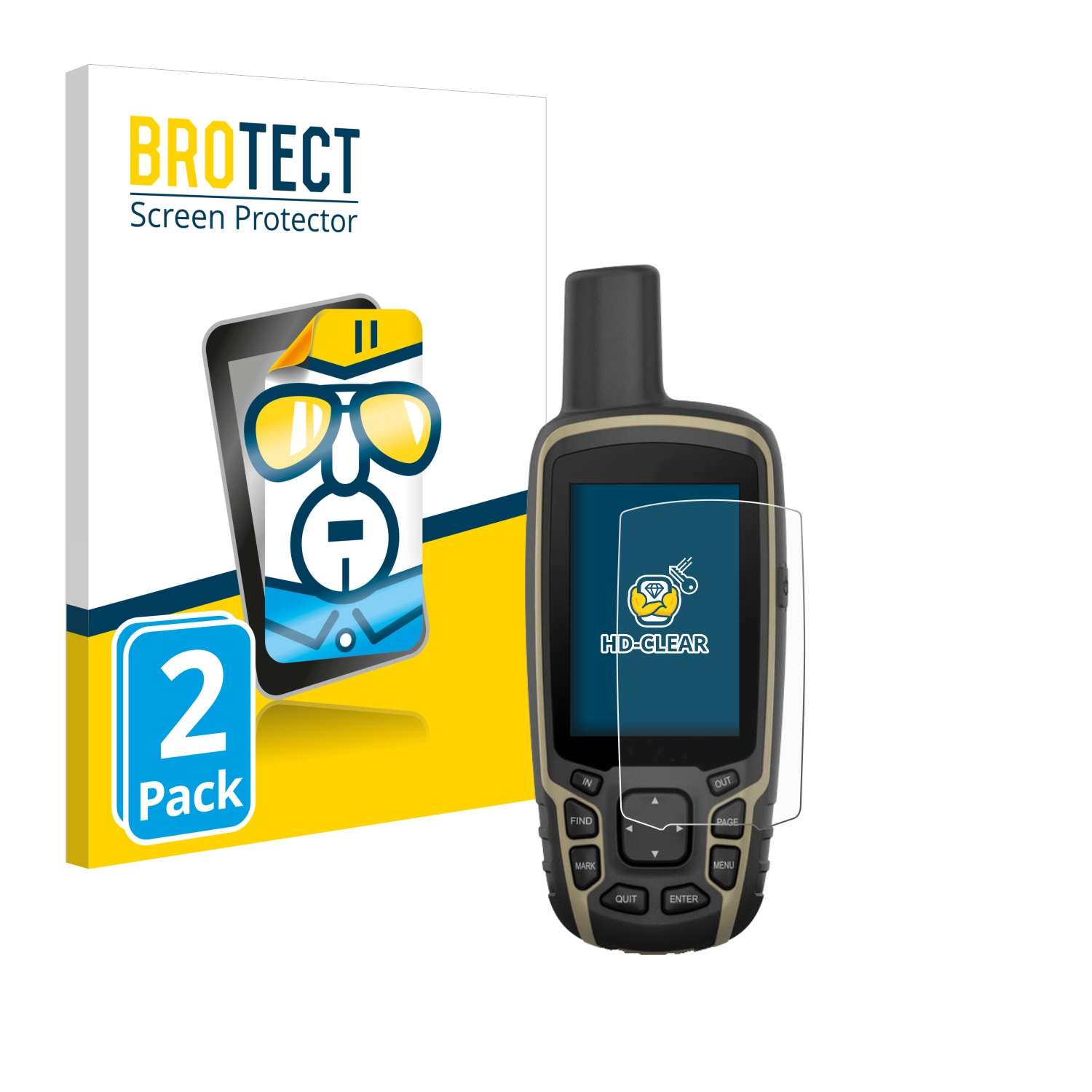 BROTECT 2x Schutzfolie(für 65s) klare GPSMAP Garmin