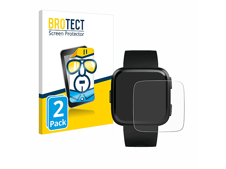 BROTECT 2x klare Schutzfolie(für Fitbit Versa) | Smartwatch Schutzfolien & Gläser