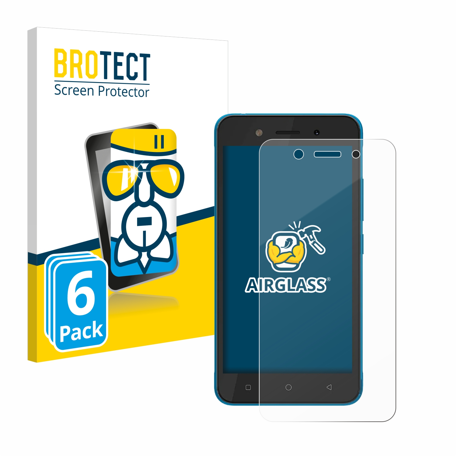 BROTECT 6x Itel Pro) klare Schutzfolie(für Airglass A23