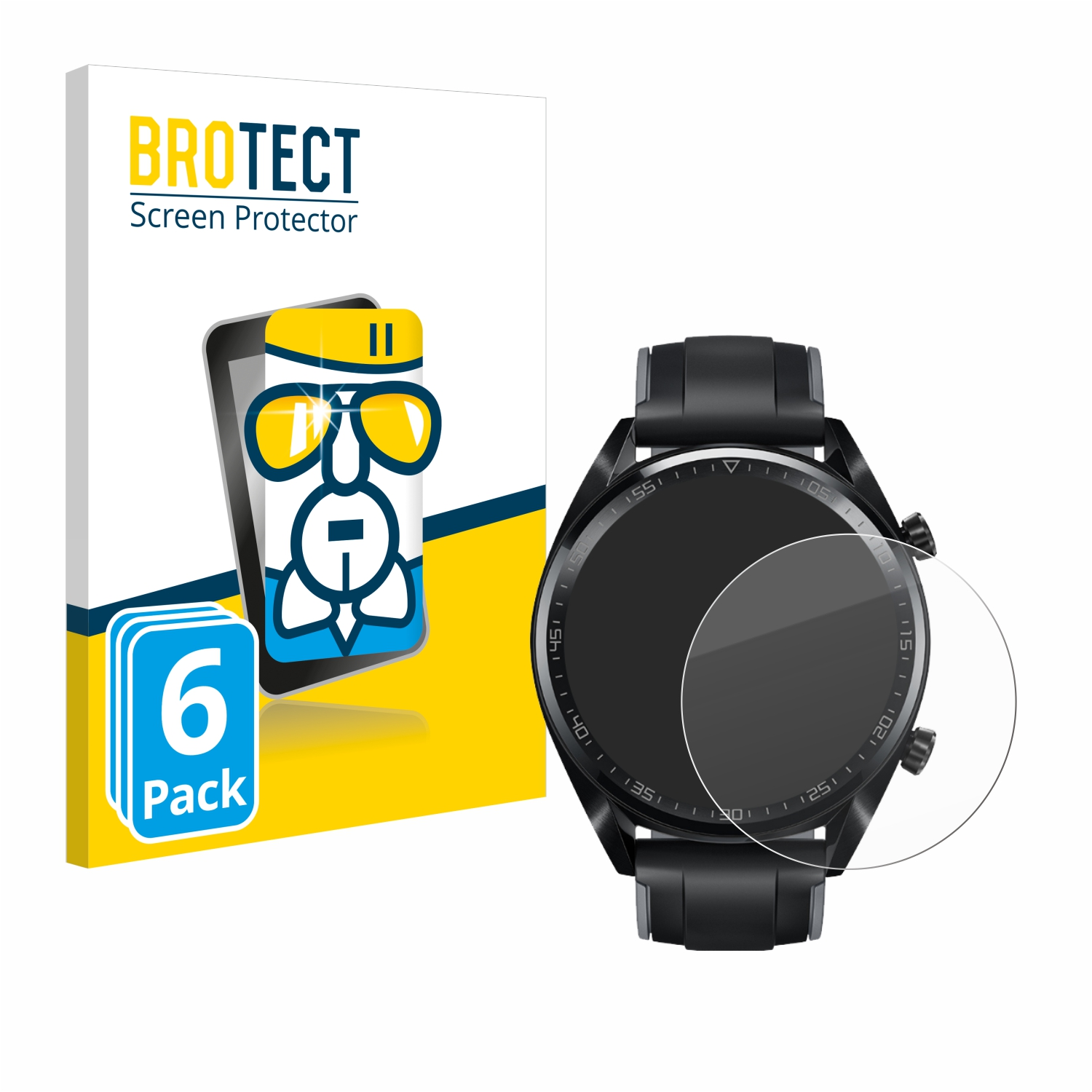 BROTECT 6x Airglass klare Schutzfolie(für 2018) Watch mm) (46 Huawei GT