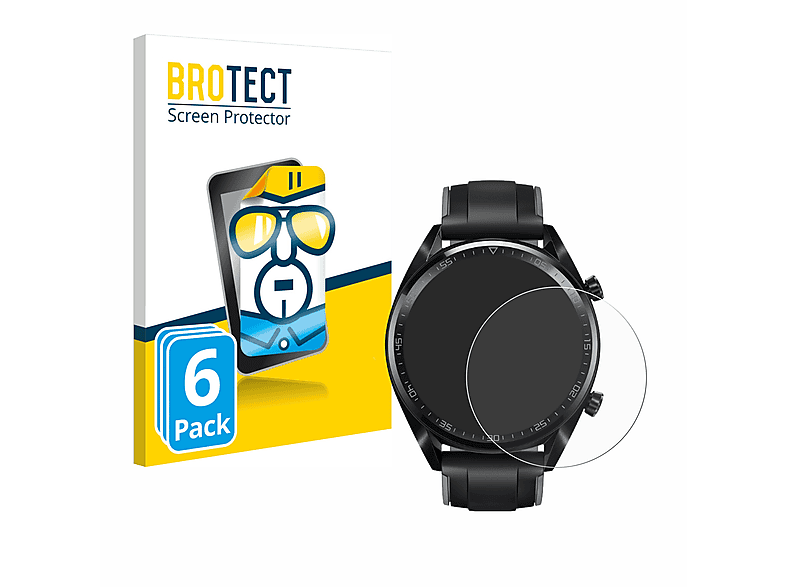 BROTECT GT 6x Schutzfolie(für (46 klare mm) Huawei Watch 2018)
