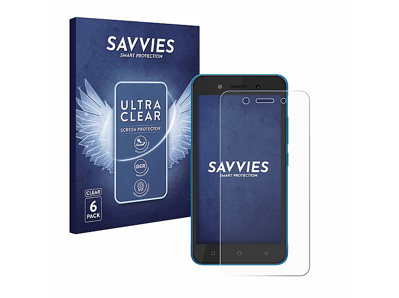 SAVVIES 6x A23 klare Pro) Itel Schutzfolie(für