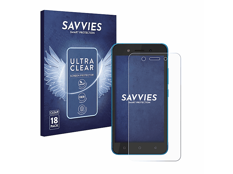 SAVVIES 18x klare Schutzfolie(für A23 Pro) Itel