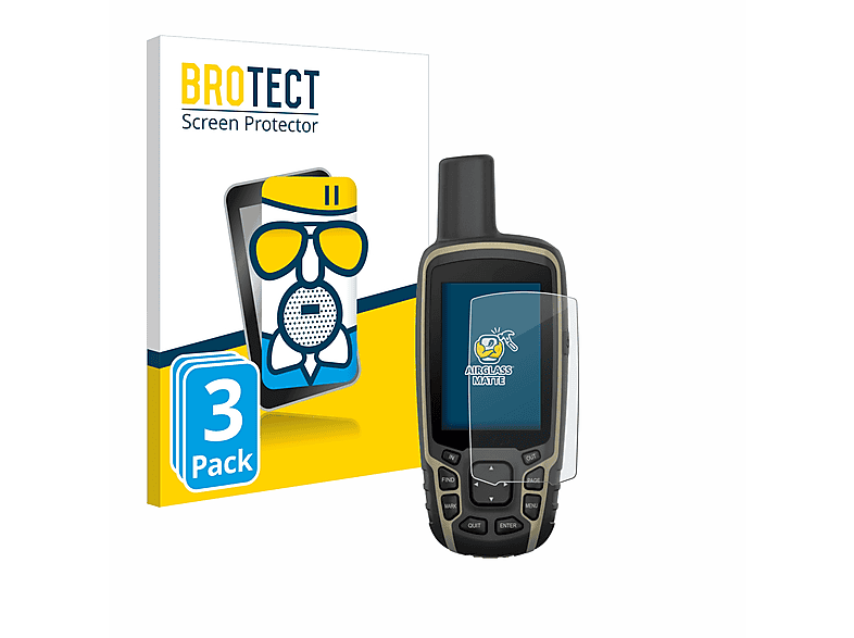 BROTECT 3x Schutzfolie(für Airglass 65s) GPSMAP matte Garmin