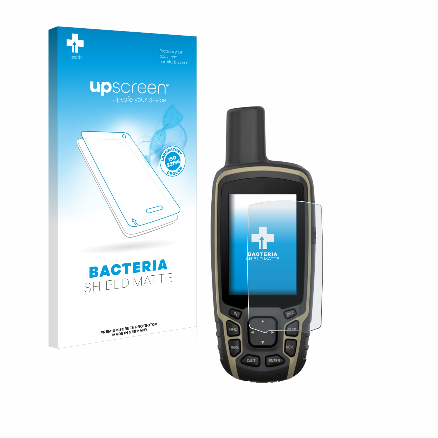 UPSCREEN antibakteriell entspiegelt matte Schutzfolie(für 65s) Garmin GPSMAP
