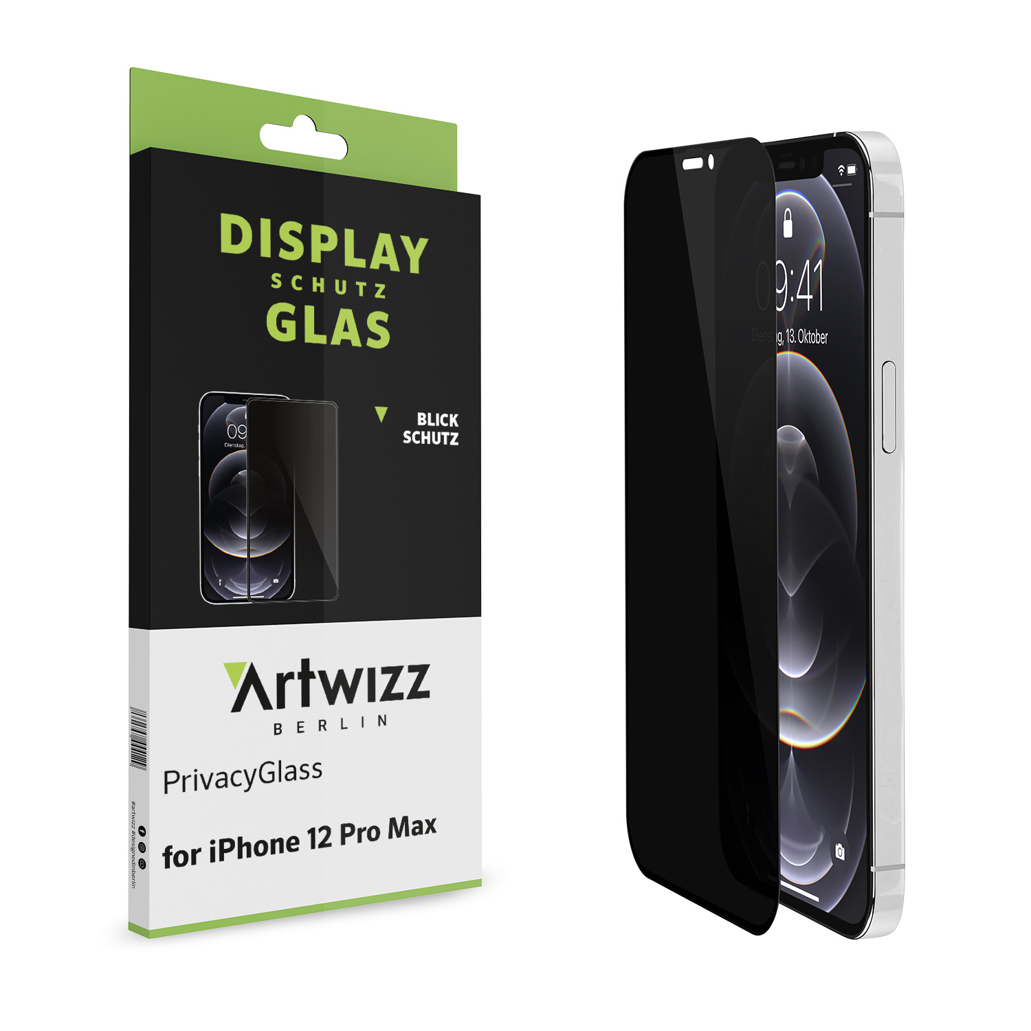 Pro iPhone PrivacyGlass Max) Apple ARTWIZZ 12 Displayschutz(für