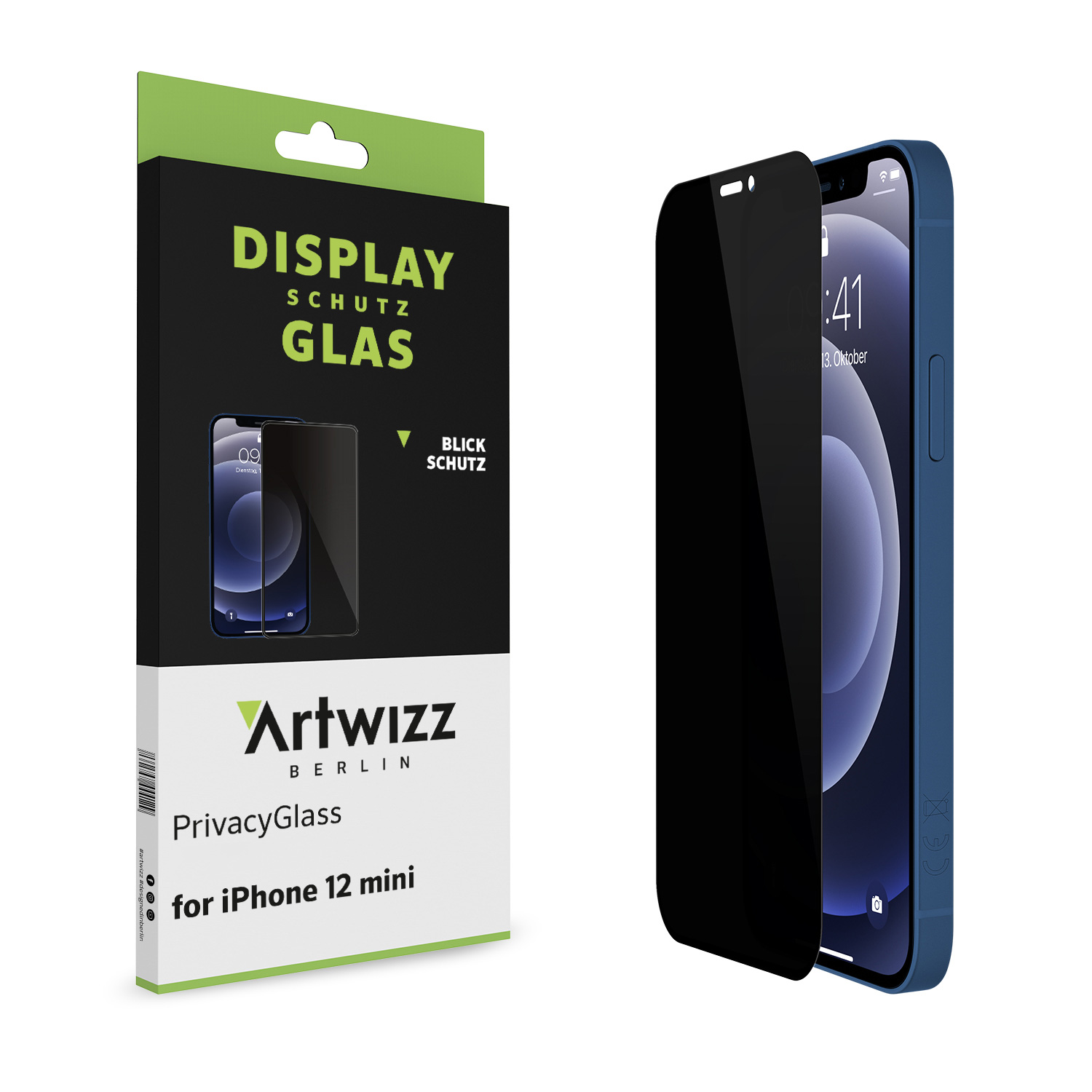 PrivacyGlass ARTWIZZ 12 Apple Displayschutz(für mini) iPhone
