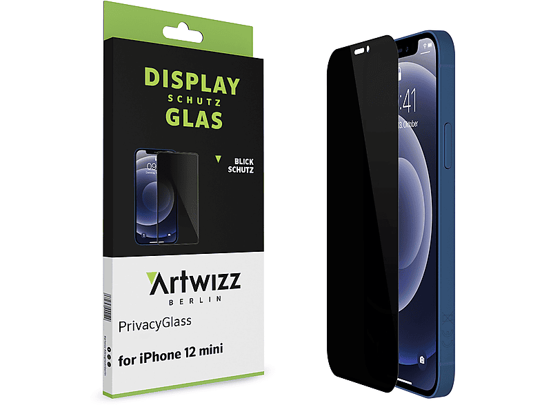 ARTWIZZ PrivacyGlass Displayschutz(für Apple iPhone 12 mini)