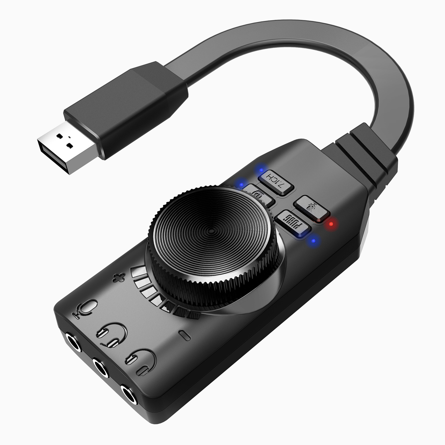 und - BRIGHTAKE Soundkarte, Externe Soundkarte USB Soundkarte/USB-Soundkarte Externe Gaming Computer Handy