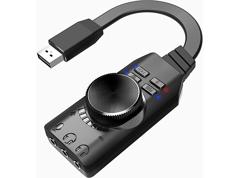 Xtrfy SC1 Externe USB-Soundkarte – Plug & Play Für PC, MAC, PS4 | Kompakt, Esport-optimiertes Audio, Schwarz-gelb