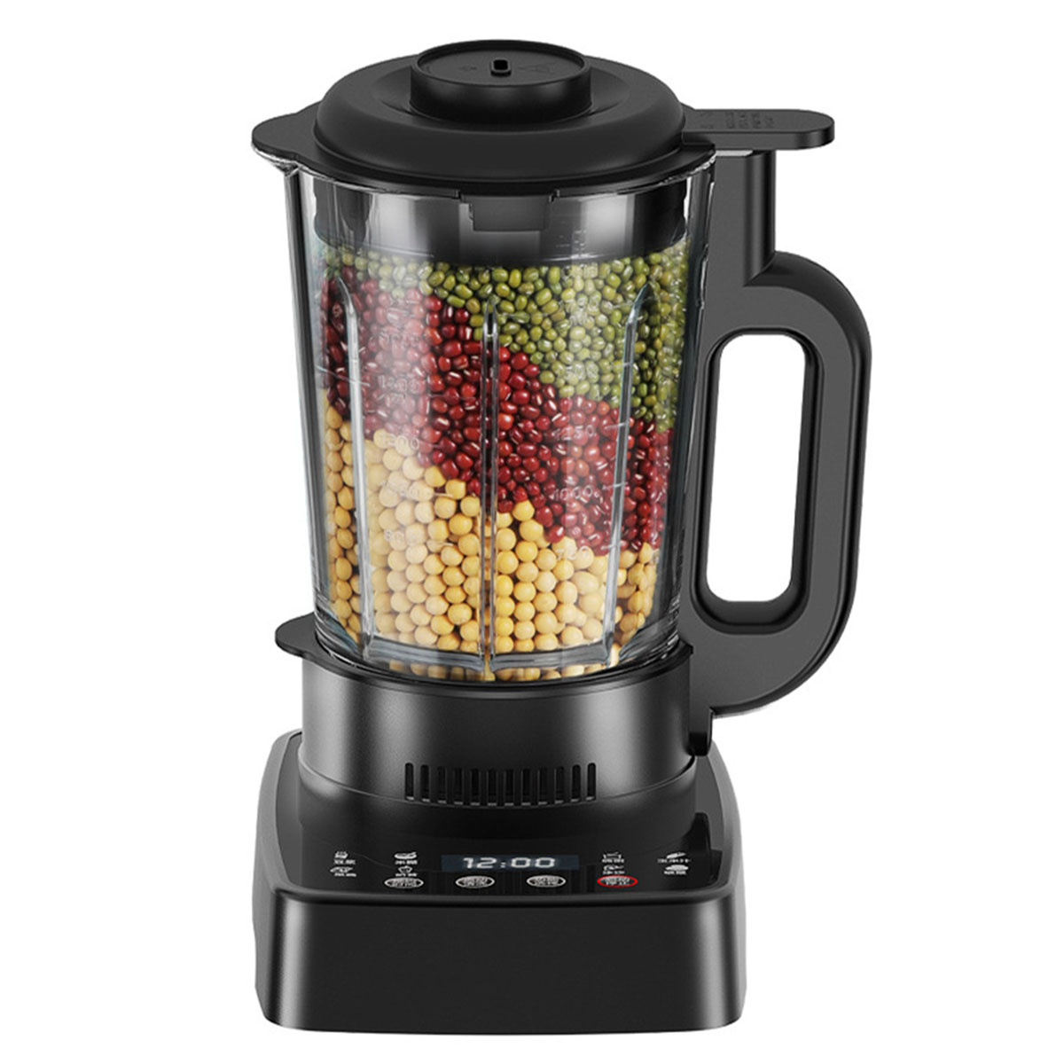 BRIGHTAKE Kocher Automatisch, geräuscharm, leistungsfähig, Schwarz zu Watt, 1.5 l) leicht reinigen Standmixer (1200