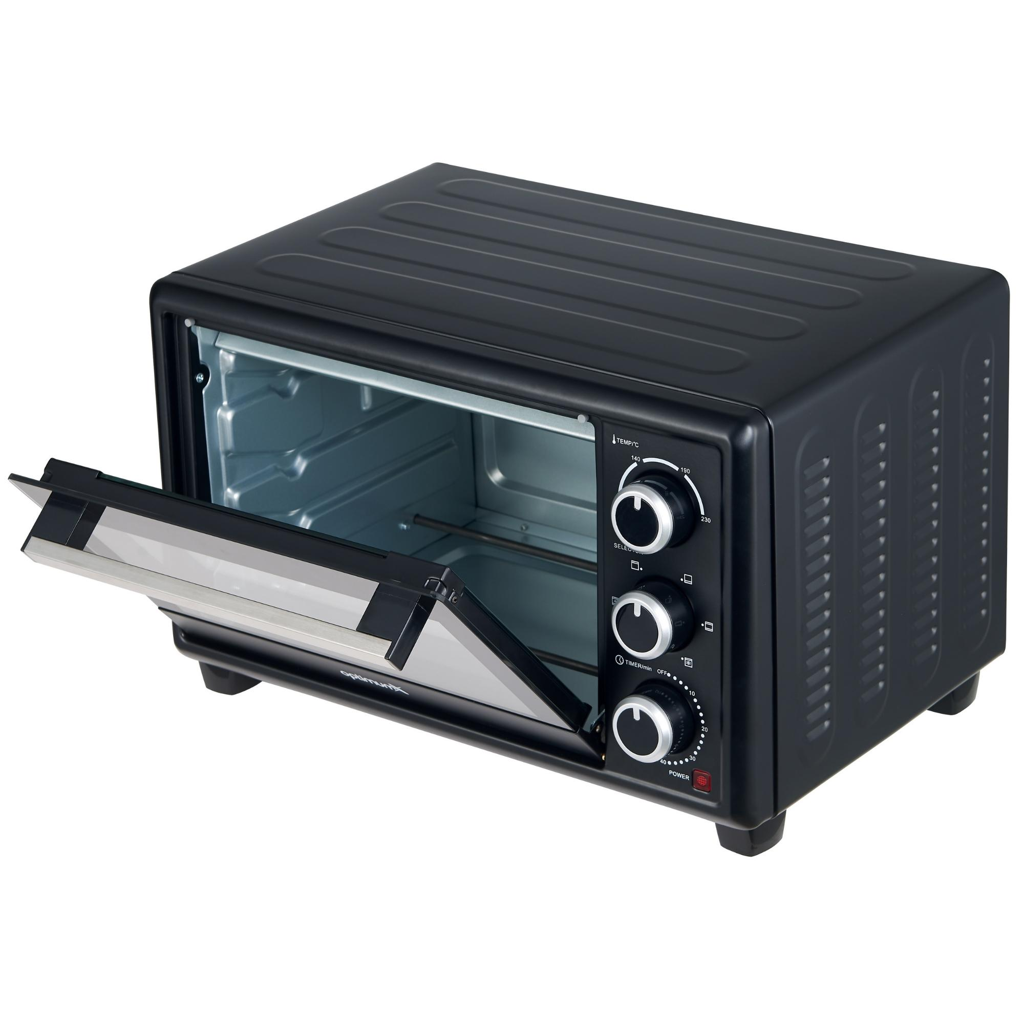 OPTIMUMX HAUSHALTSGERÄTE Mini 60 20 Backofen Liter, 90-230°C Kochfunktionen, Timer, min. 6