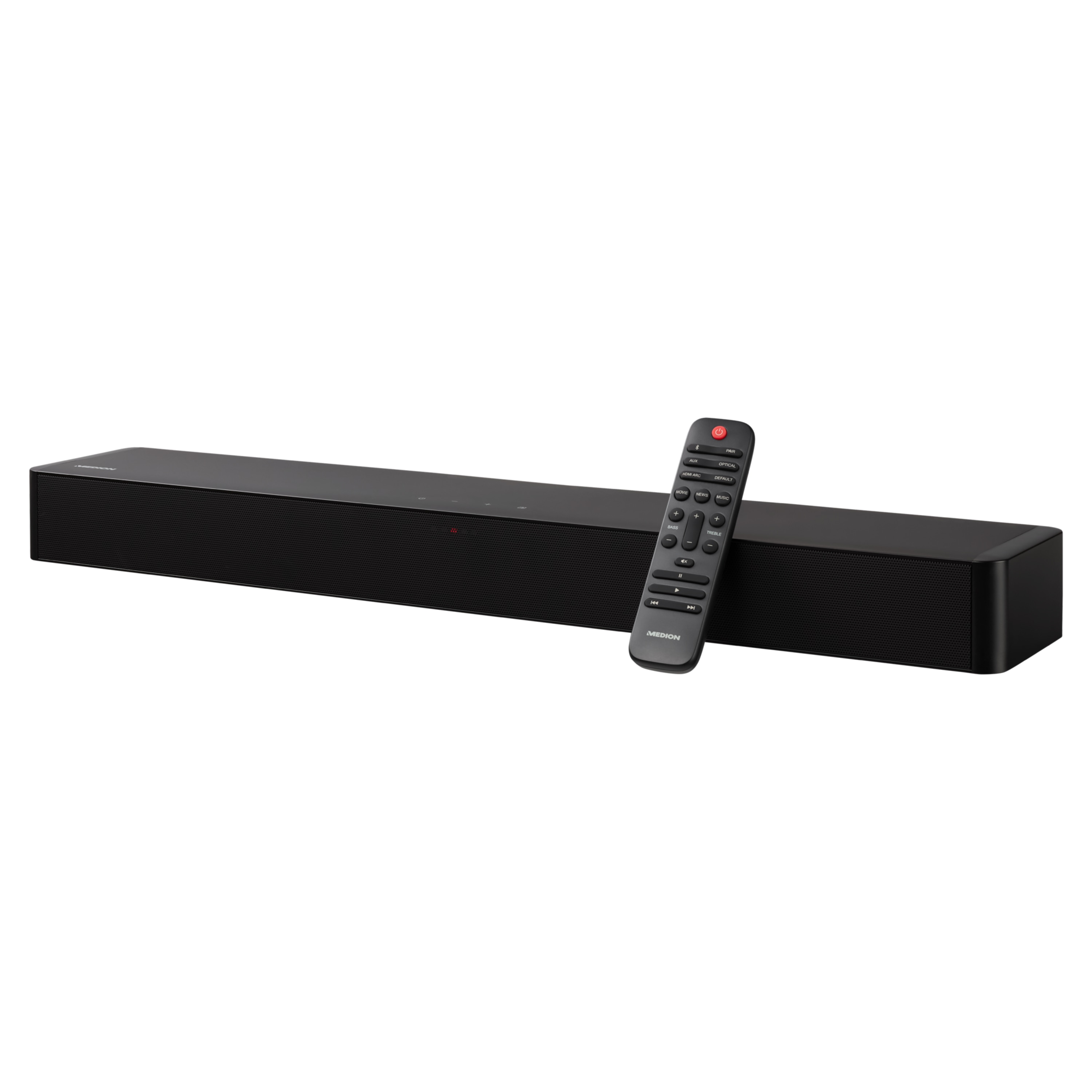 MEDION LIFE® Bluetooth® RMS, 5.1, schwarz 2x30W P61155 Touch-Bedienung, TV, Soundbar, Ergänzung zum Soundbar, ideale 2.0
