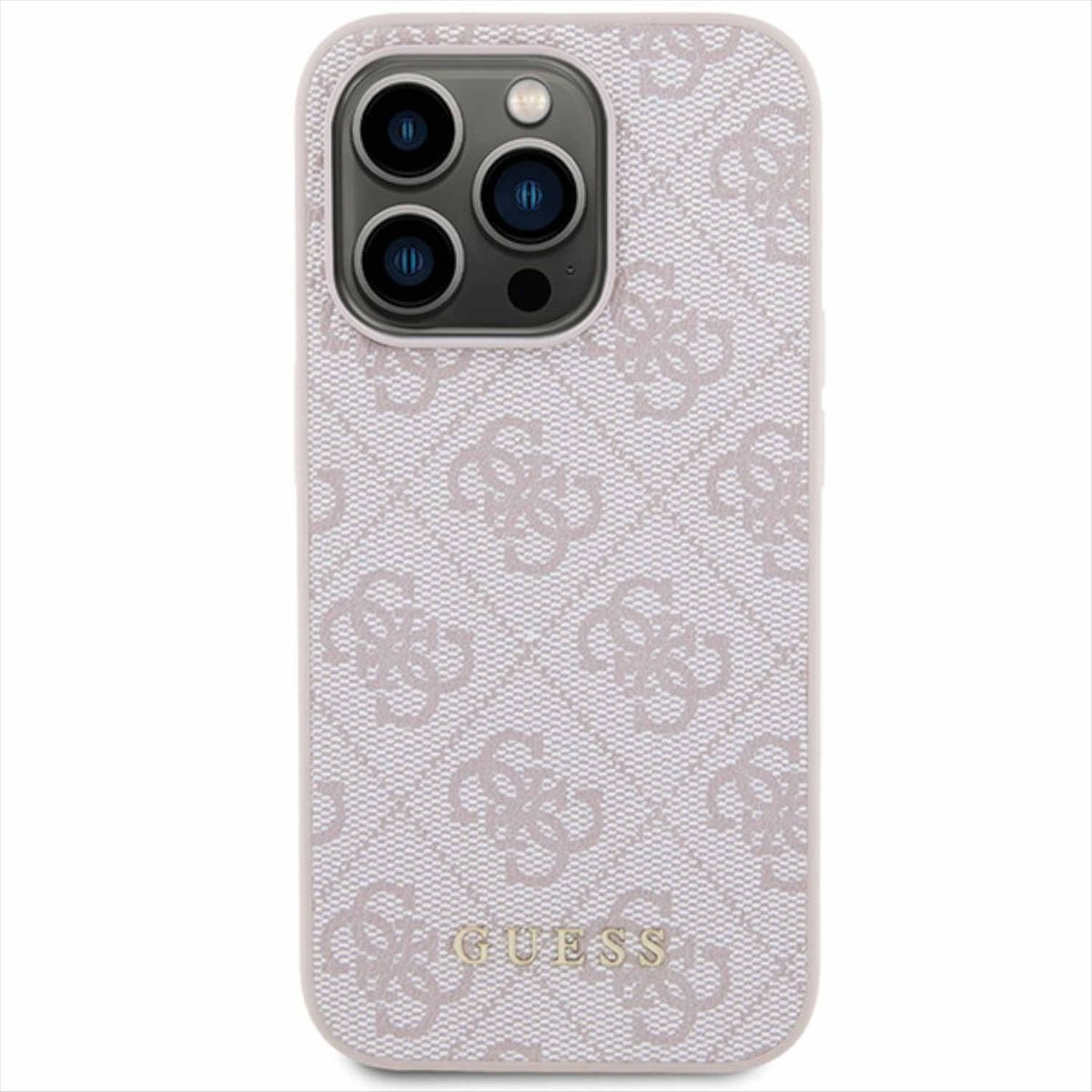 Hülle, 15 Pink Pro, Design 4G GUESS Metal Backcover, Logo Apple, Gold iPhone