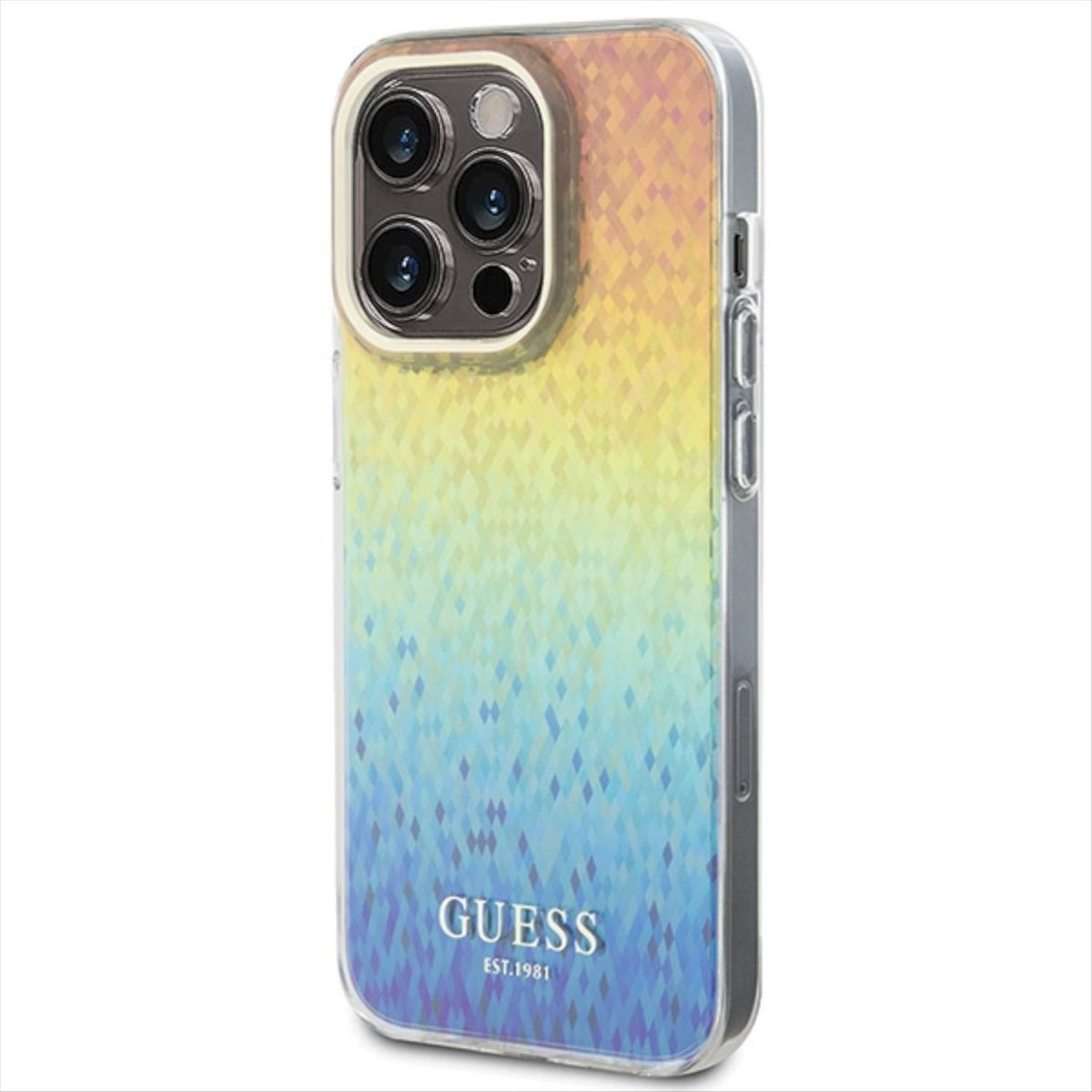 GUESS Mirror Disco Tasche Hülle, Pro, Backcover, 15 Apple, Mehrfarbig iPhone