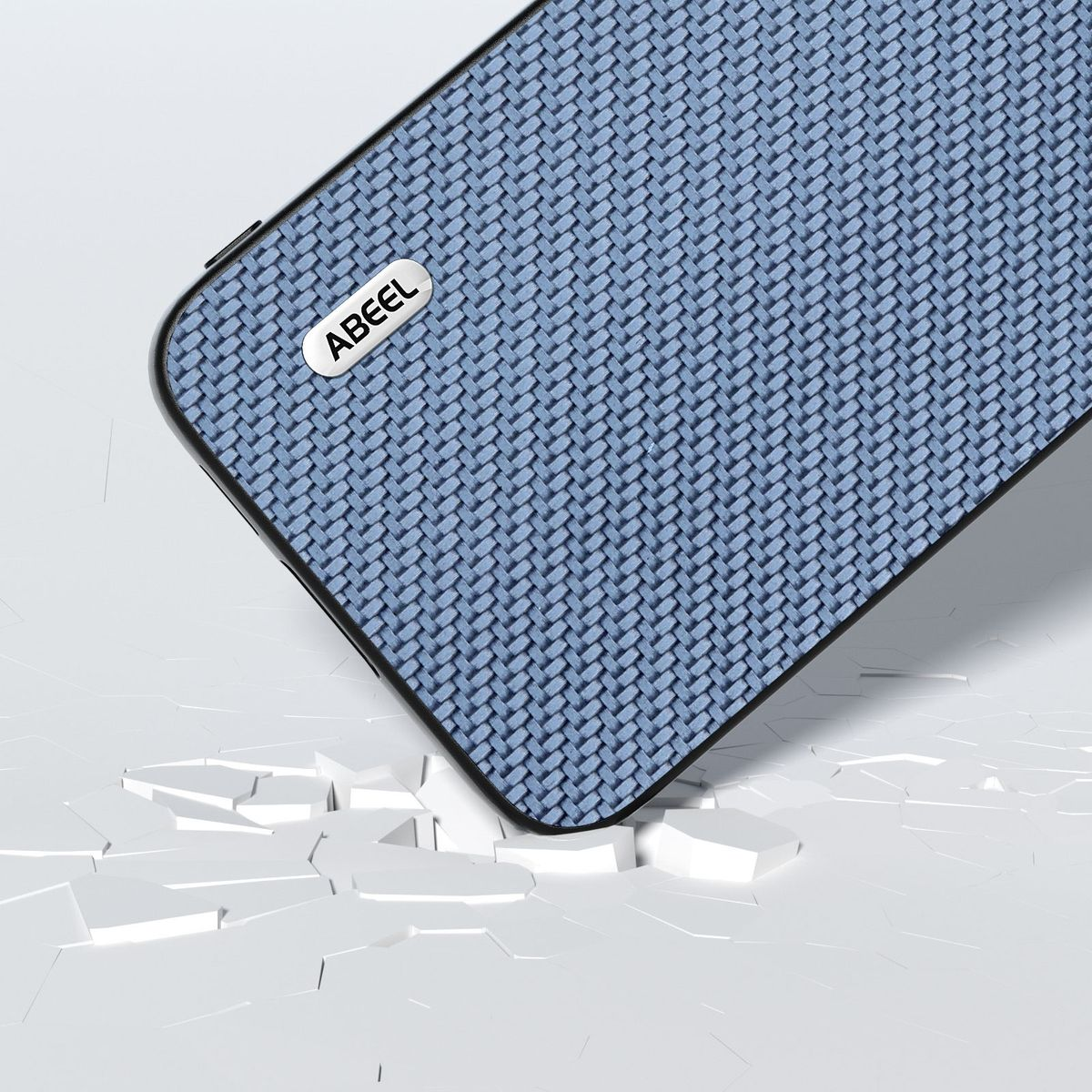 Premium Faser mit S23 WIGENTO Texturen, Bookcover, Galaxy Samsung, FE, Carbon Hülle Blau