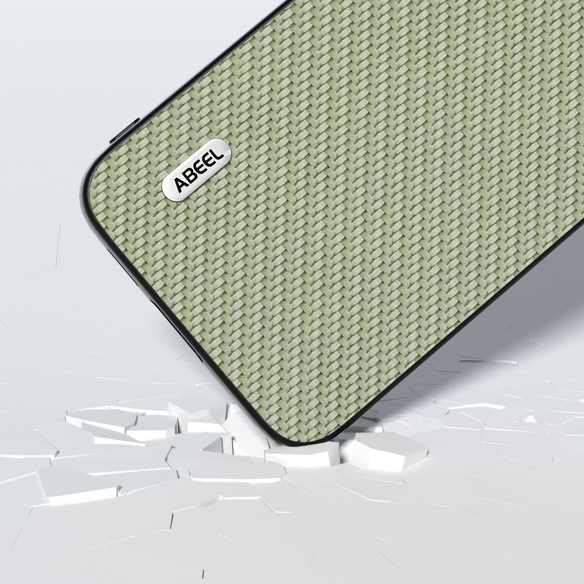 WIGENTO Faser FE, Samsung, Carbon Hülle Bookcover, mit Galaxy Texturen, S23 Premium Grün
