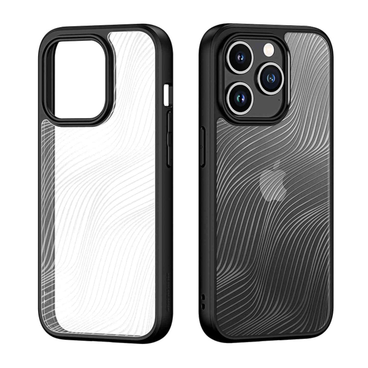 Backcover, Schwarz / Frosted 15 Feel TPU Design Pro Hülle, iPhone Max, PC Apple, WIGENTO