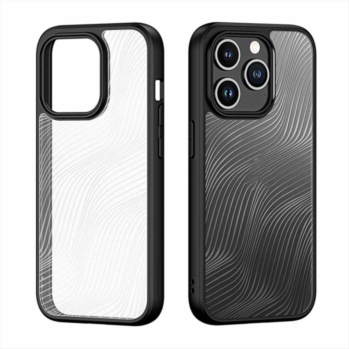 Schwarz TPU Design PC Frosted WIGENTO Apple, Max, 15 Backcover, Hülle, iPhone Pro / Feel