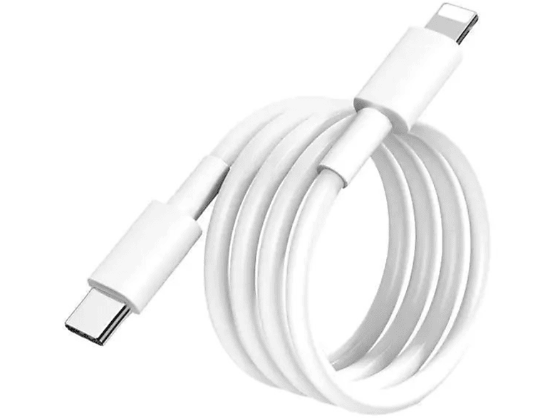 Kabel, iPhone TRMK weiß USB-C-Kabel, weiß, Schnellladekabel, zu USB-C-Kabel, Daten 1m, Ladekabel,