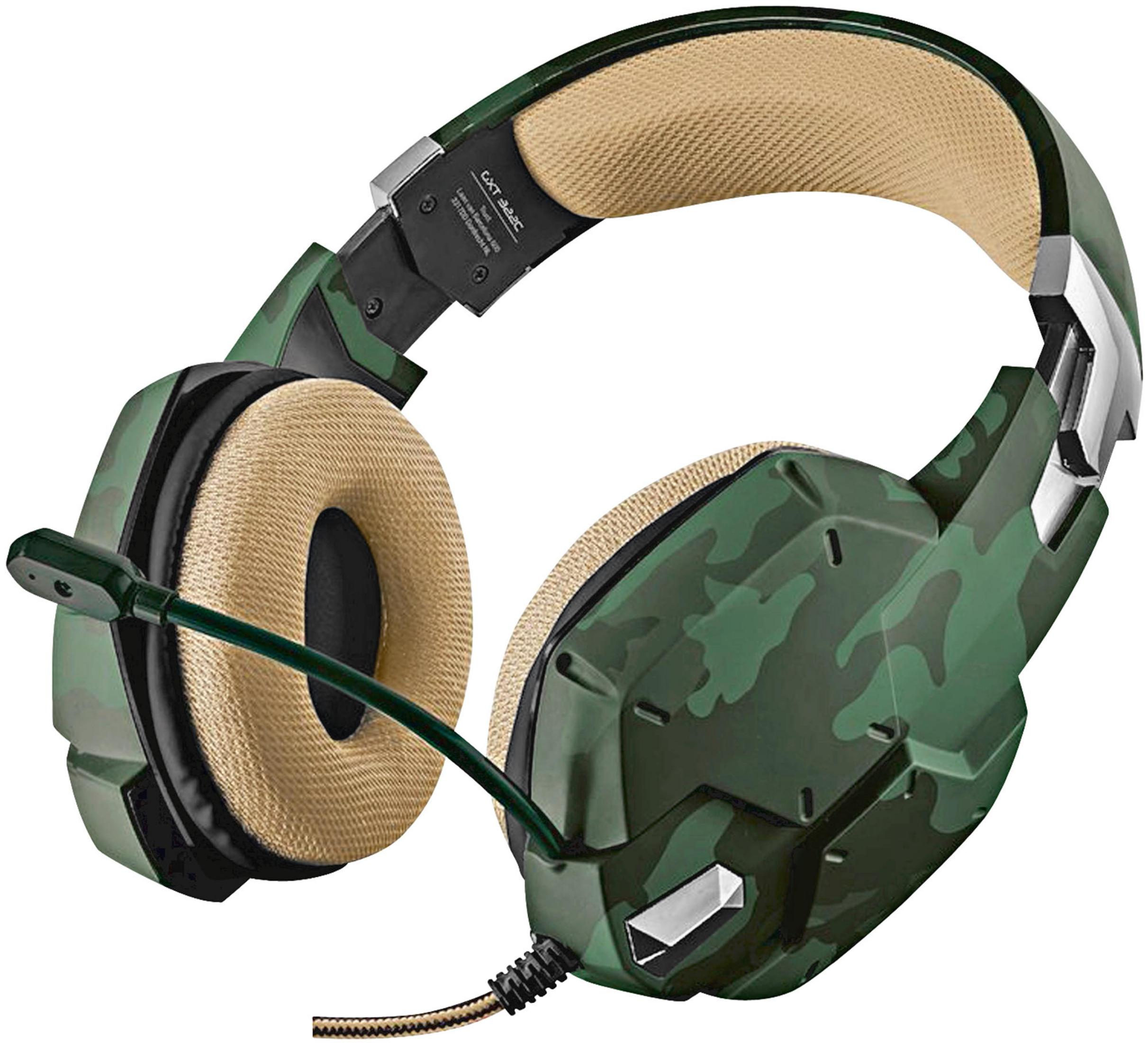 TRUST 20865 GXT 322C GAMING In-ear Gaming Headset HEADSET CAMOUFLAGE, Grün/Camouflage GREEN