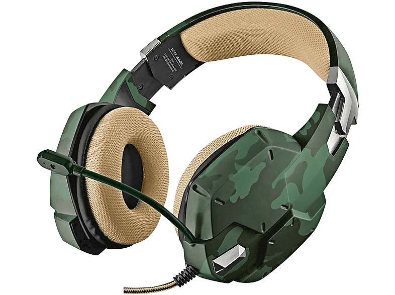 TRUST 20865 GXT 322C GAMING HEADSET GREEN CAMOUFLAGE, In-ear Gaming Headset Grün/Camouflage