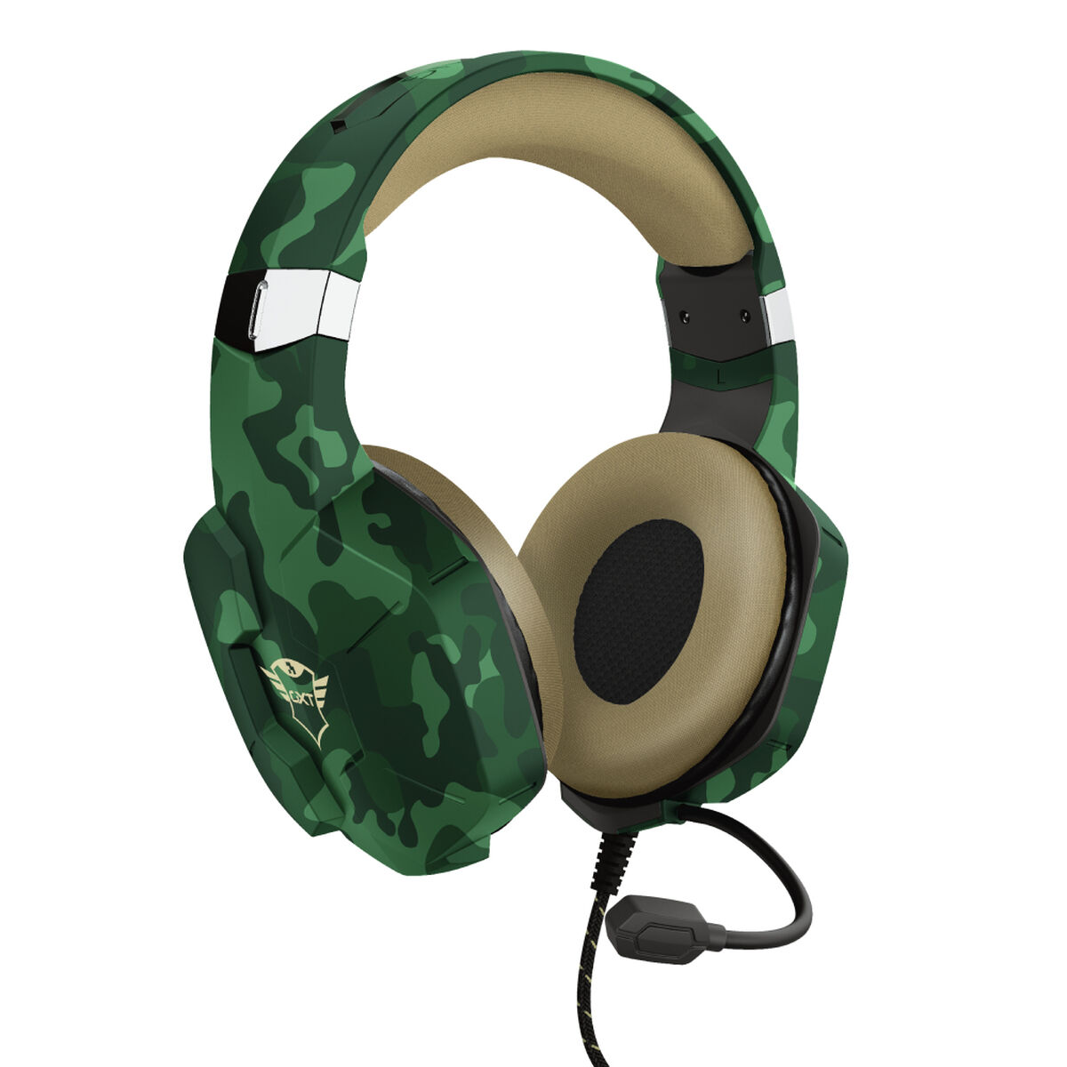 TRUST 24319 GXT323C CARUS GAMING Camouflage Grün Headset JUNGLE CAMO, In-ear Gaming