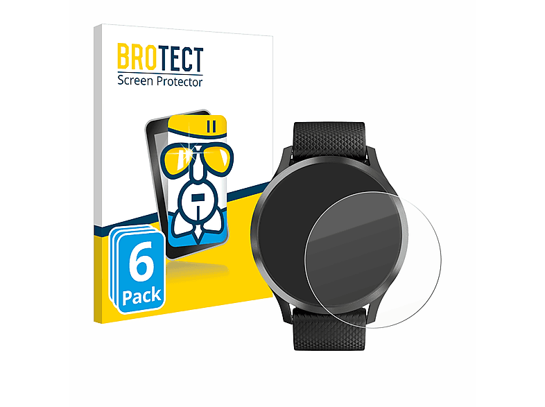 BROTECT 6x Airglass klare Schutzfolie(für Garmin vivomove HR) | Smartwatch Schutzfolien & Gläser