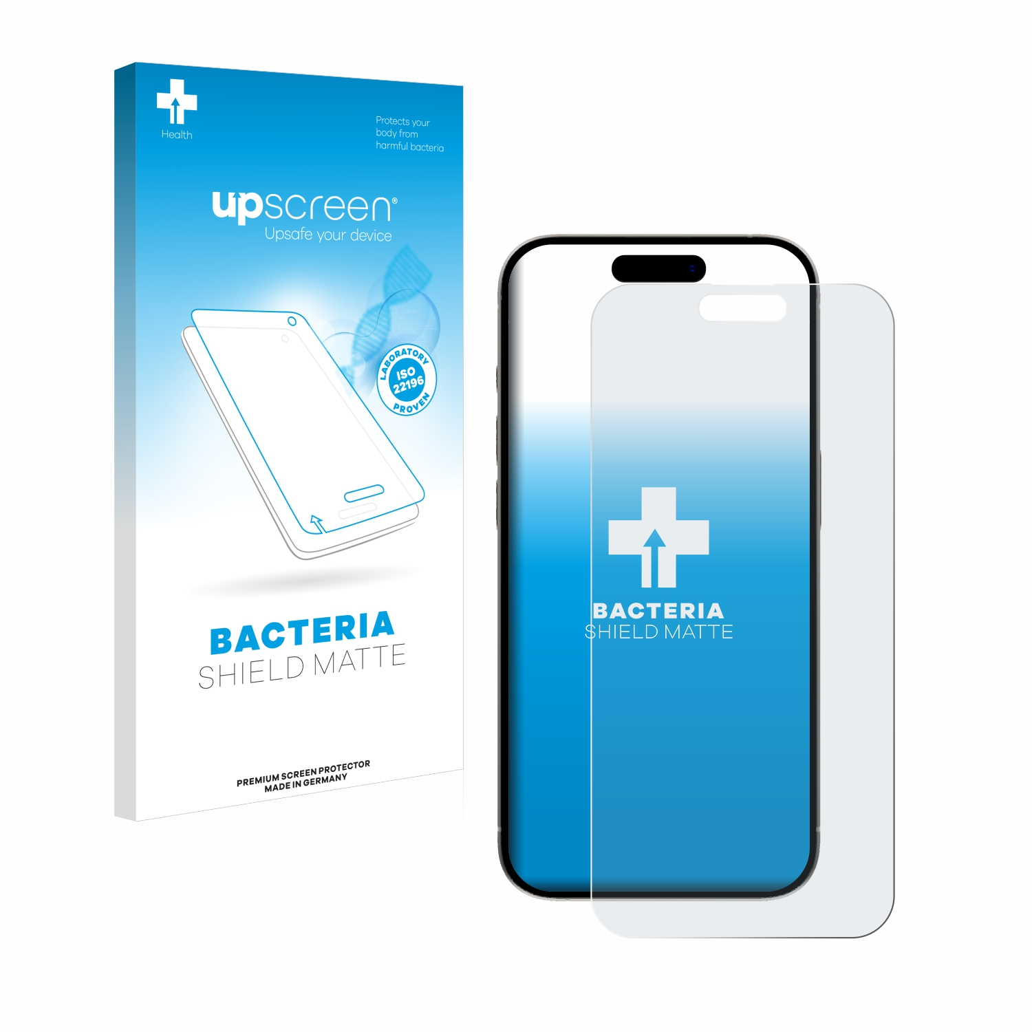 Apple entspiegelt matte Max) antibakteriell iPhone UPSCREEN Schutzfolie(für 15 Pro