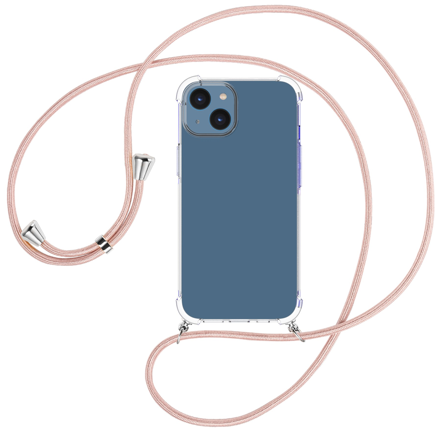 MTB Umhängetasche, Kordel, iPhone MORE mit Umhänge-Hülle Apple, ENERGY Rosegold / 15, silber