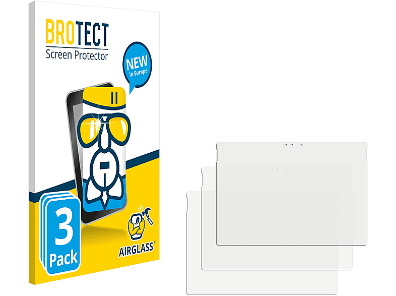 BROTECT 3x Airglass klare Schutzfolie(für Microsoft Surface Pro 4)